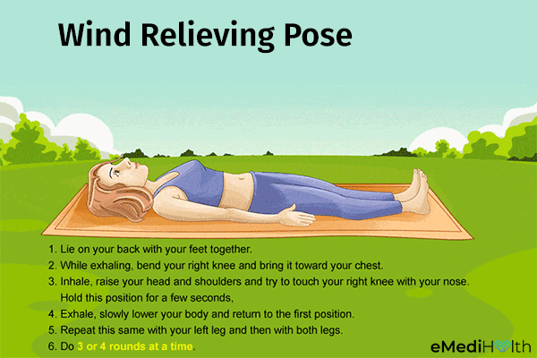 wind-relieving pose for better digestion