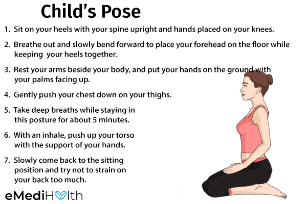 child's pose for better digestion