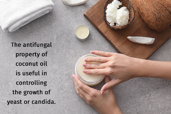 coconut oil contains antifungal properties