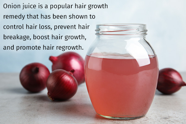 onion juice is a popular hair growth remedy