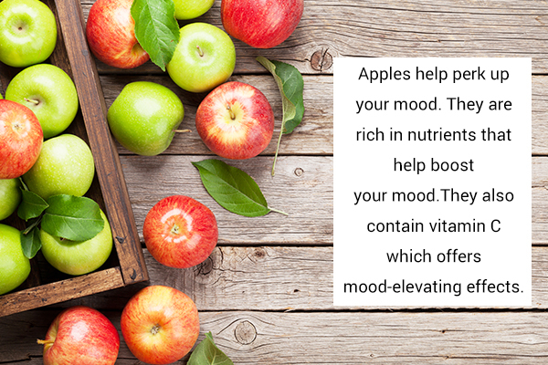 eating apples is associated with mood-elevating effects