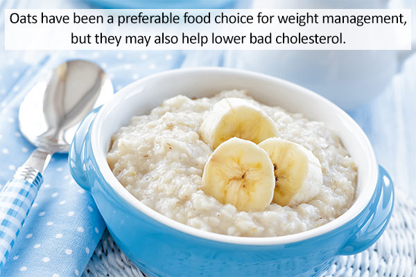 oatmeal consumption can help reduce cholesterol levels