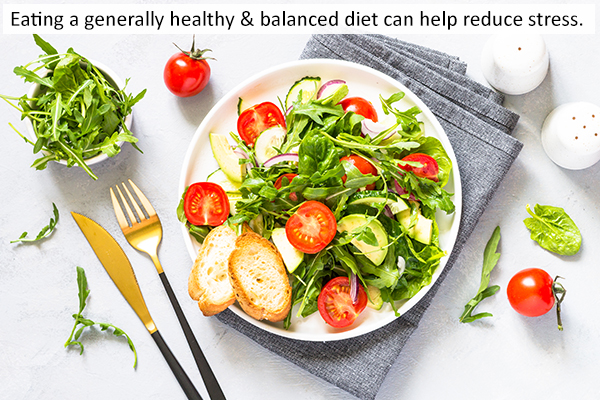 eat a healthy and balanced diet to manage stress