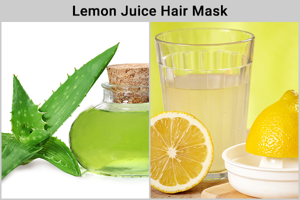 lemon juice hair mask to control hair fall due to oily scalp